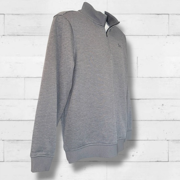 Under Armour ColdGear Quarter Zip Pullover Men’s Medium Gray Performance Top - Picture 5 of 10